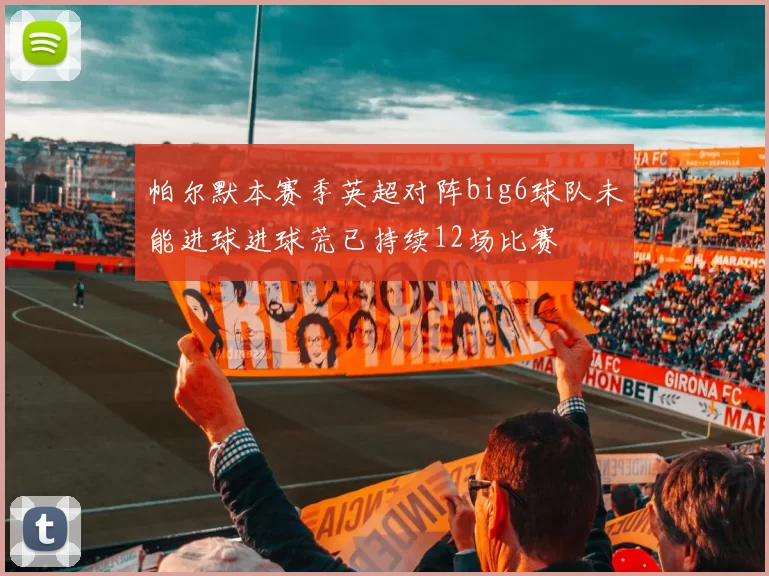 帕尔默本赛季英超对阵big6球队未能进球进球荒已持续12场比赛